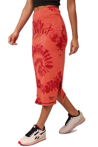 Reebok Classic Women's CL SR TI D&D Jersey Skirt Slim fit Skirt, Orange, Medium