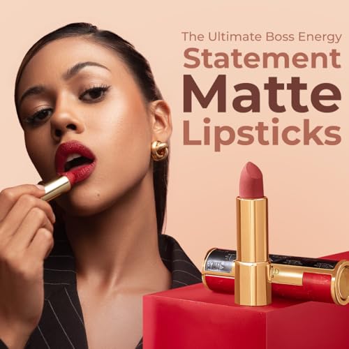 LoveChild Masaba Statement Matte Lipstick, ASAP (Dark Brown), Smooth Glide, Bold Matte Finish, Long-Lasting Lipsticks With Mango Butter Nourishing and Intense Color Payoff, Lightweight, 4g