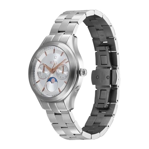 Xylys Amaris with Multifunction with Moon Phase Quartz Blue Dial Silver Stainless Steel Strap Watch for Women - 45017SM02E