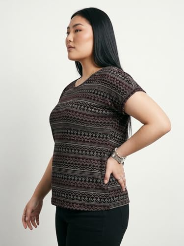 Max Women Printed T-Shirt (Black_L)