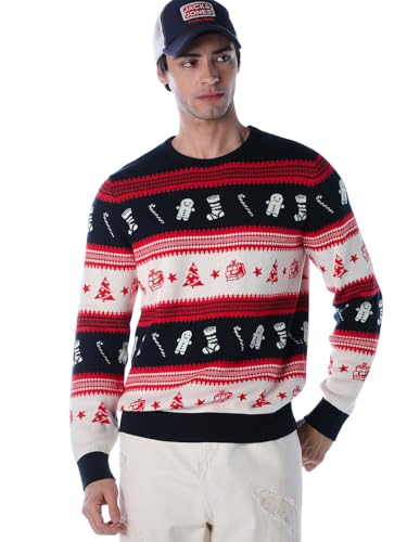Jack & Jones Men Regular Fit Red Sweater