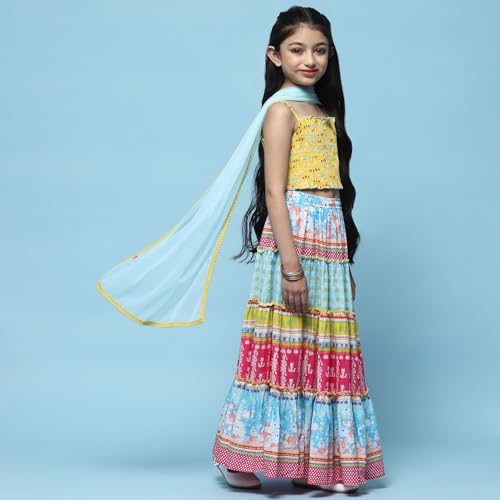 BIBA GIRL PRINTED RELAXED KID(KW4503_YELLOW_3)