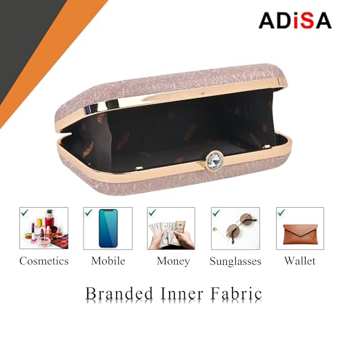 ADISA Constellation formal party clutch with gold chain for women and girls (CL106-PIN)