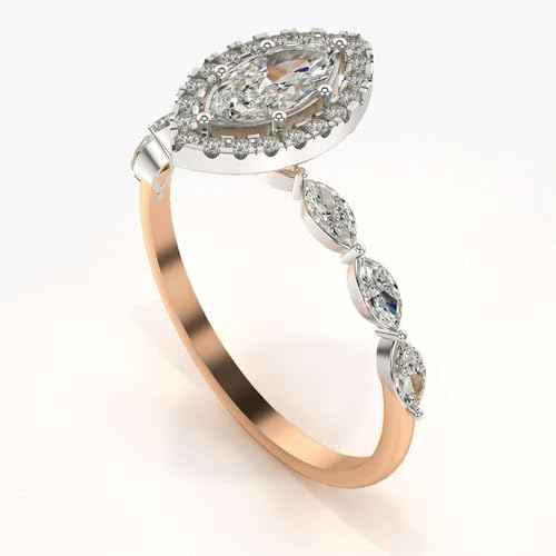 VALANOVA Hallmarked 14K Gold & Certified Lab Grown Diamond 0.81cts | Ring For Women's/Girls | Stylish & Elegant | VGR0464M | Ring Size: 14