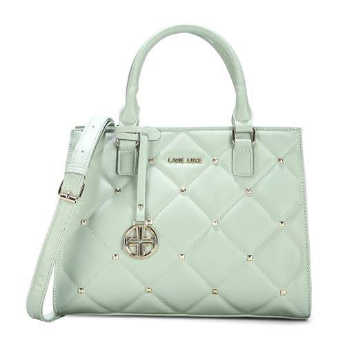 Lavie Luxe Women's Stud Shelly Satchel Bag for Women | Satchel Handbag for Work | Ladies purse | Stylish Shoulder Bag | Gift for Women