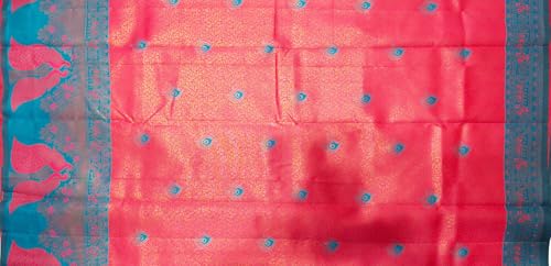 SREE KUMARAN Women's Kanchipuram Kubera Silk Pure Pattu Sarees With Blouse (VSK138-2) (VSK241-6)