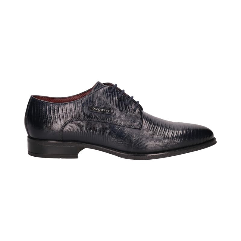 Bugatti Zavinio Dark Blue Leather Mens Derby Shoes - UK 12