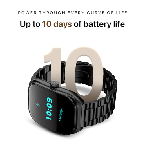 Noise Icon Arc 2.01" Immersive Curved Display Smartwatch, 10-Day Battery, 1ATM Water Resistant, Functional Crown, 100+ Sports Modes, Health Suite™, Voice Assistant, Built-in Games (Nickel Brown)