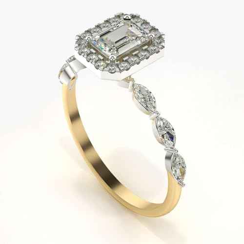 VALANOVA Hallmarked 18K Gold & Certified Lab Grown Diamond 0.95cts | Ring For Women's/Girls | Stylish & Elegant | VGR0464E | Ring Size: 13