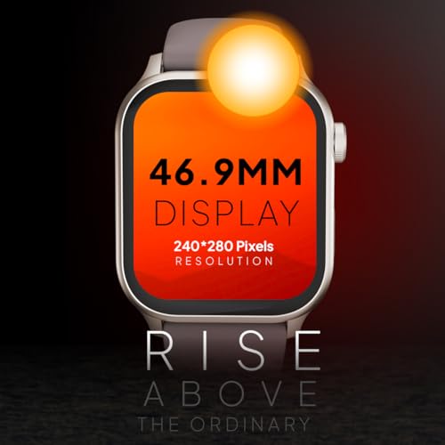 Fire-Boltt Rise Smart Watch, 1.85" HD Display, Metal Body with Bluetooth Calling, Rotating Crown, AI Voice Assistant, 120 Sports Modes, Neon UI, SpO2 & Heart Rate Monitoring (Cinnamon Slate)