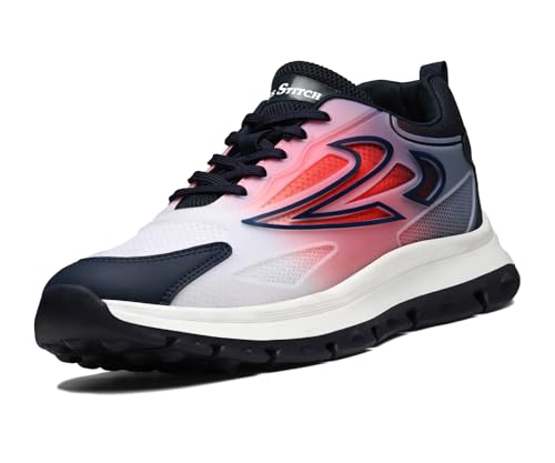 LOUIS STITCH Men’s Dusk Blue Lightweight Athleisure Sport Shoes | Ultra Cushioned Sole | Casual Lace-Up Sneaker and Athleisure Wear | Perfect for Casual, Gym & Travel Wear | LS-AT-FS03-BU | UK-6