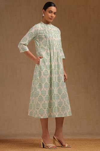 Soch Women's Cotton Floor Length Dresses (SMUA5KU0103_Off White