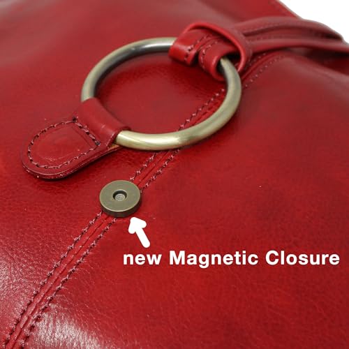 Floto Luggage Zip Pocket Tavoli Tote, Tuscan Red, Medium