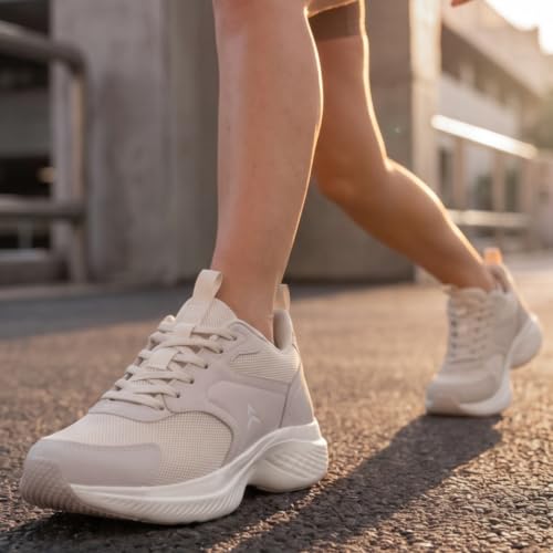 AVANT Women's CloudCurve Running Shoes | Lace-Up Design | Breathable Mesh, Lightweight | Everyday Wear Running Shoes_Peach-UK7