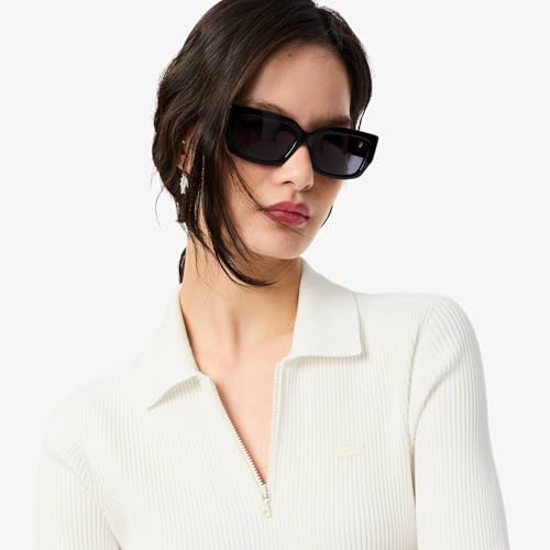 Lacoste Women's Polyester Blend Modern Knee-Length Dress (EF580370V_White