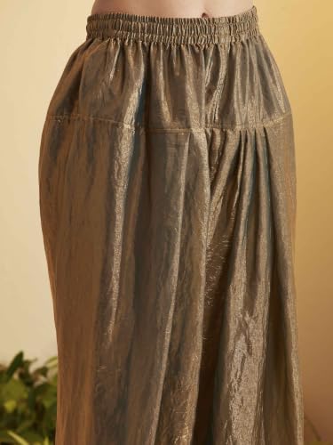BIBA Polyester Solid Straight Semi-Formal Kurta With Salwar