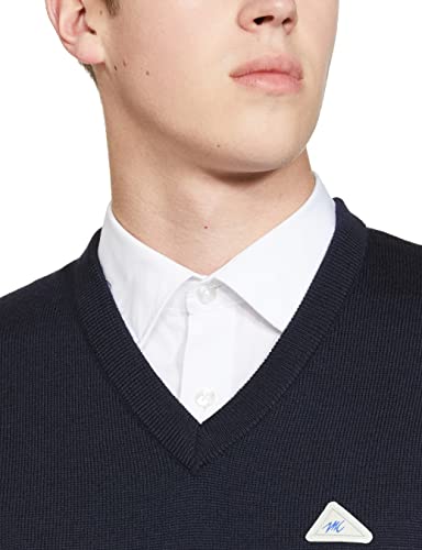 Monte Carlo V Neck Sweater for Men Dark Blue