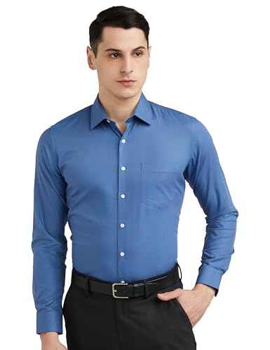Van Heusen Men's Slim Fit Shirt (VHSFRSLB447781_Navy 40)