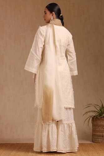 Soch Women's Cotton Salwar Suit (EWS5CD21994_Off White