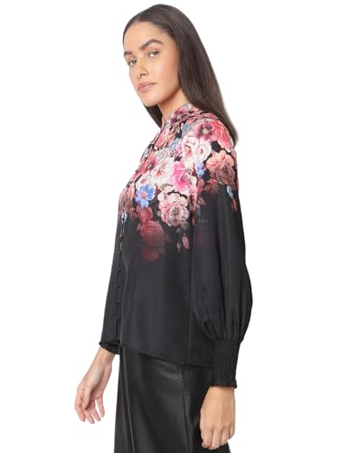 VERO MODA Women's Regular Fit Black Top