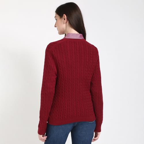 Tommy Hilfiger Womens Red Color Sweater (XL)