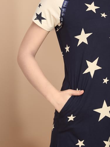 Sweet Dreams Women's Cotton Above The Knee Casual Nightdress (2318AW Night Navy S)
