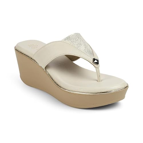 tresmode Jose Cream Women's Dress Wedge Sandals in Size 4 UK / 37 EU