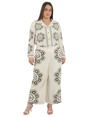 Vero Moda Curve Women's Flared High Rise Beige Pants