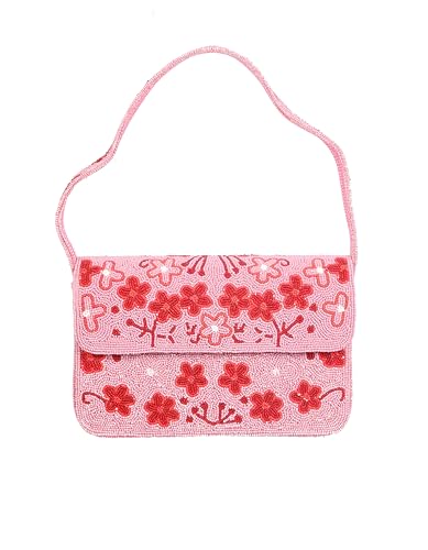 SWISNI Women's Western Beaded Bag – Trendy Handcrafted Clutch with Beaded Embellishments, Ideal for Parties, Cocktails & Evening Outfits