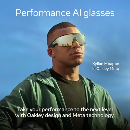 Oakley | Meta Vanguard with Meta AI, Audio, Photo, Video Compatibility - Black, Prizm™ 24K