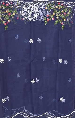 Blue Embroidered Unstitched Dress Material_DM-NEMI-00027