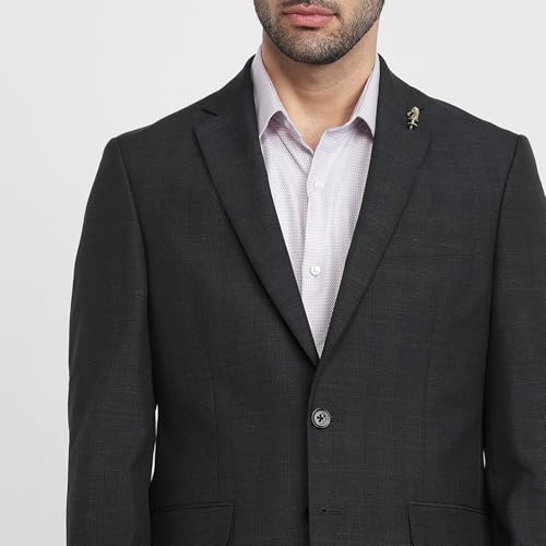 Raymond Grey Checks Pattern Men Suit