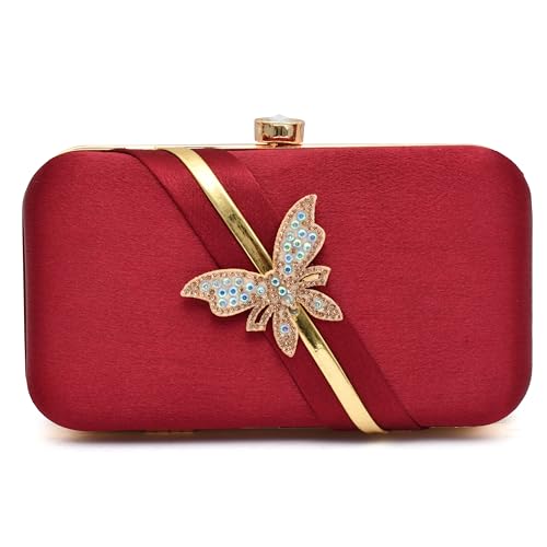 For The Beautiful You Butterfly Women's Clutch (Maroon1)