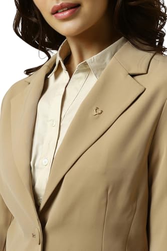 Allen Solly Women's Blazer (AHBZWRGPD80259_Khaki