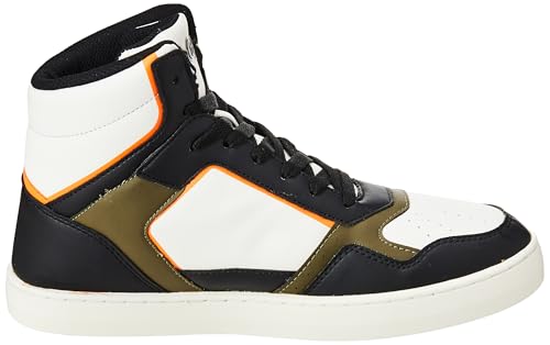 Lee Cooper Mens LC7240A Black/Orange Sneaker_EU-41