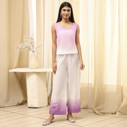 Biba Women's Cotton Kurta Set (SKDSCHIF10855SS25PNK_Pink