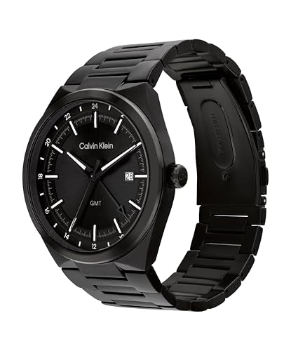 Calvin Klein Distinguish Qtz Multifunction Black Round Dial Men's Watch|Stainless Steel Material|Multi Color Band - 25200490