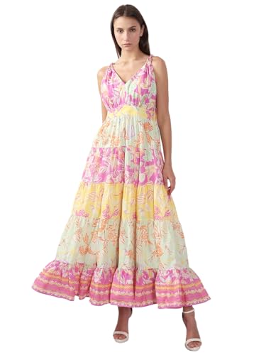 VERO MODA Women's Fit and Flare Multi Dress