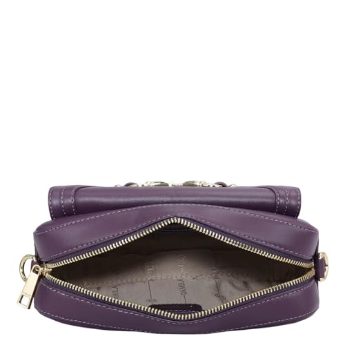 Da Milano Women's Leather Sling Bag - Purple