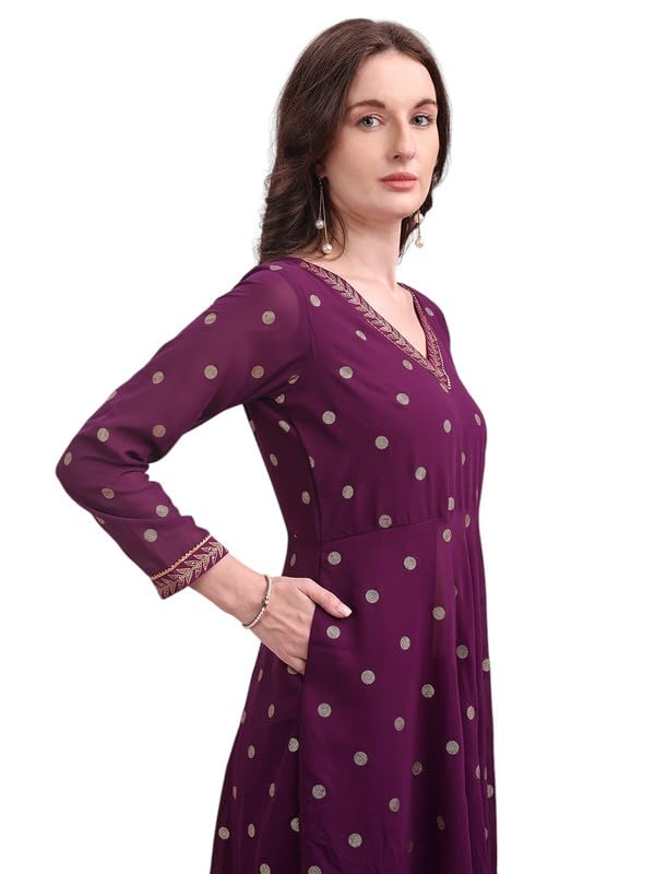 Ahalyaa Women's Polyester Salwar_Suit_Set (AHKUPNDU-COMBO-1112_Purple