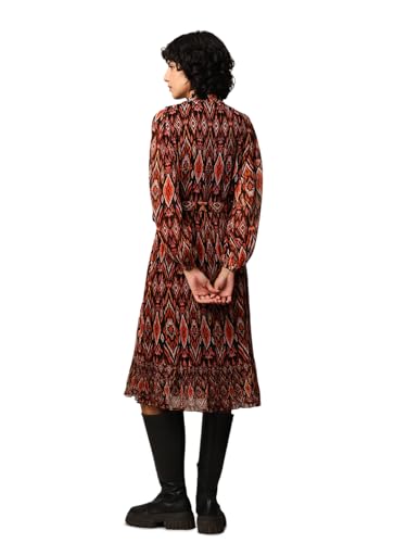 ONLY Women Printed Casual Black Midi Dress