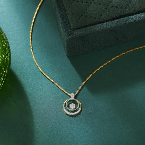 P.N.Gagdil Jewellers 18 Karat Yellow Gold & Diamond Certified Gold Casual Pendant For Women KEN0023P FG/VS
