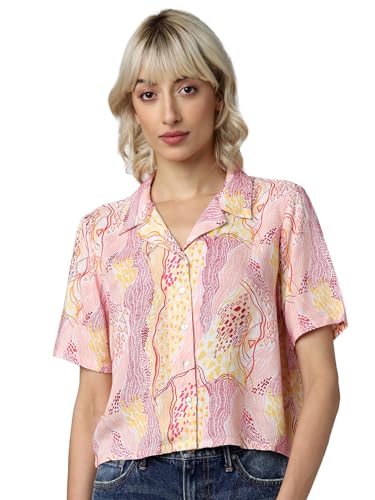 ONLY Women Printed Viscose Regular Fit Multicolor Shirt