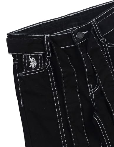 U.S. POLO ASSN. Baby Girl's Relaxed Jeans (8909113321403 Black