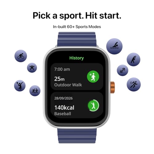 Noise New Launch ColorFit Pulse Air Smartwatch with BT Calling, 1.85" TFT Display, Lightweight 45g Design, Heart Rate & Step Tracking, Multi-Sport Modes, Find My Phone, Water Resistant (Cobalt Blue)