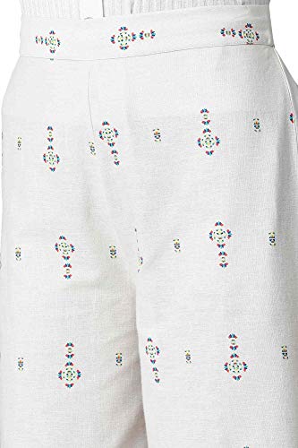 W Cotton Blend Strechable Parallel Pants for Women | Cotton Blend Parallel Pants for Women | Trousers for Women | W for Woman