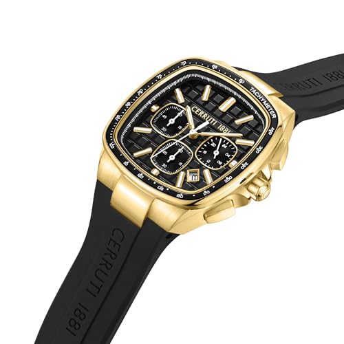 Cerruti 1881 Casale Chronograph, Black - Gold, one size, Strap