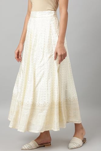 W for Woman Women's Regular Skirt (22AUW50208-112443_Ecru
