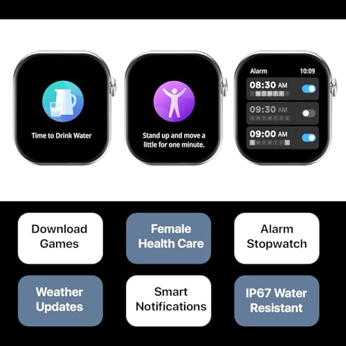 Fire-Boltt Ring X Smartwatch 2.01” Display with Always On Display, Bluetooth Calling, Wireless Charging, AI Voice Assistant, 100+ Sports Modes, Health Suite, 500+ Watchfaces (Black)