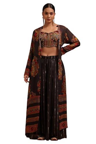 Soch Women's Chinon Co-ords Set (FWA5KS10977_Brown